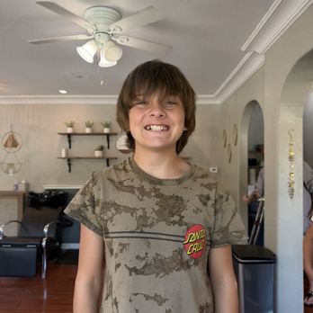 Stray Cuts & Co - Grandson River was so happy after Rachel cut his hair. - Hair Salons Near Me - Nevada City , California Stray Cuts & Co - Grandson River was so happy after Rachel cut his hair. - Hair Salons Near Me - Nevada City , California