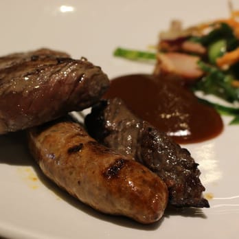 Eight at Cordis - Third course - chorizo sausage, eye fillet, lamb steak - Breakfast & Brunch Near Me - Auckland, AUK Eight at Cordis - Third course - chorizo sausage, eye fillet, lamb steak - Breakfast & Brunch Near Me - Auckland, AUK
