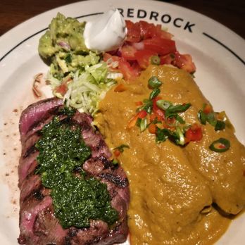 Redrock Canyon Grill - Wagu steak,with chimi church sauce and chicken tamales - American Near Me - Tulsa, Oklahoma Redrock Canyon Grill - Wagu steak,with chimi church sauce and chicken tamales - American Near Me - Tulsa, Oklahoma
