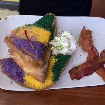 Ruby Slipper Marigny - King cake stuffed French toast - Breakfast & Brunch Near Me - New Orleans, Louisiana Ruby Slipper Marigny - King cake stuffed French toast - Breakfast & Brunch Near Me - New Orleans, Louisiana