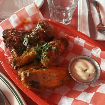 Emmy's Spaghetti Shack - Grilled Calabrian Chicken Wings - Italian Near Me - San Francisco, California Emmy's Spaghetti Shack - Grilled Calabrian Chicken Wings - Italian Near Me - San Francisco, California
