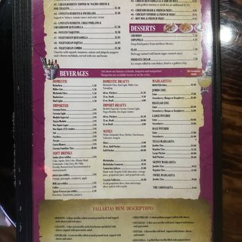 Vallarta’s Mexican Restaurant - Beverages, and desserts - Mexican Near Me - Wesley Chapel, Florida