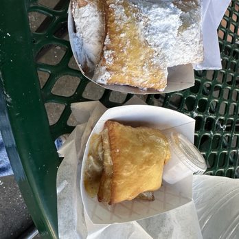 Loretta's Authentic Pralines - Crab beignet and an order of regular beignets - Candy Stores Near Me - New Orleans, Louisiana