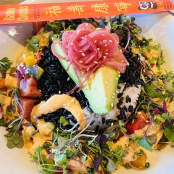 The Porch - Black and White Tuna Poke Bowl - Cocktail Bars Near Me - Tempe, Arizona