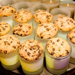 Autunno - I asked Ann to do milk and cookies following our dinner and she made the cookies fit the rim of the shot glass. Adorable!