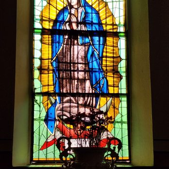 Luvis Tours - Stained glass window in the beautiful church - Tours Near Me - Cabo San Lucas, BCS