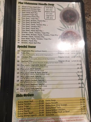 Menu photo 7 Pho Lewis Lakewood, WA Menu photo 7 Pho Lewis Lakewood, WA