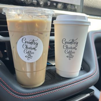 Country Charm Coffee - Iced stick bun latte & hot coconut joy latte - Coffee & Tea Near Me - Anna, Texas Country Charm Coffee - Iced stick bun latte & hot coconut joy latte - Coffee & Tea Near Me - Anna, Texas