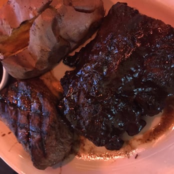 Texas Roadhouse - Sirloin and rib combo with sweet potato and sweet gravy sauce - Steakhouses Near Me - Modesto, California Texas Roadhouse - Sirloin and rib combo with sweet potato and sweet gravy sauce - Steakhouses Near Me - Modesto, California