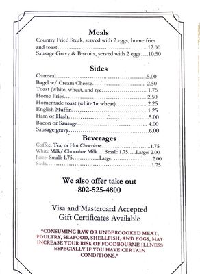 Menu photo 3 Busy Bee Diner Glover, VT
