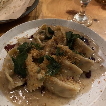 Trelio Food & Wine - Pumpkin-filled pasta (seasonal entree) - New American Near Me - Clovis, California Trelio Food & Wine - Pumpkin-filled pasta (seasonal entree) - New American Near Me - Clovis, California