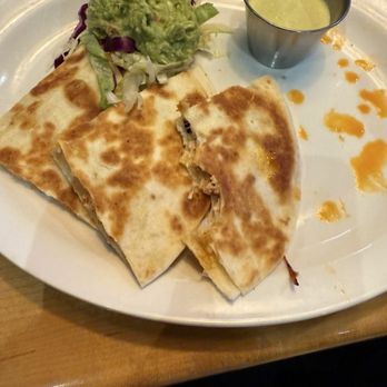 Blue Corn Harvest Bar and Grill - Chicken Tinga Quesadilla - a Sunday special ($5) and very tasty! - Mexican Near Me - Leander, Texas Blue Corn Harvest Bar and Grill - Chicken Tinga Quesadilla - a Sunday special ($5) and very tasty! - Mexican Near Me - Leander, Texas