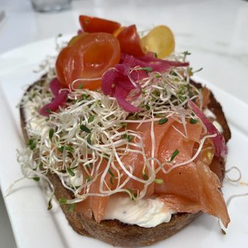 Goat Tree - Salmon toast - Cafes Near Me - Santa Barbara, California