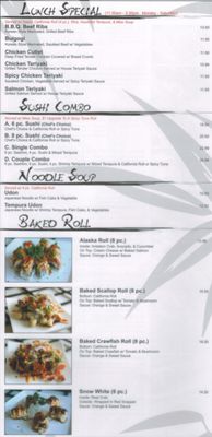 Menu photo 7 Black Bamboo Sushi Palos Verdes Estates, CA