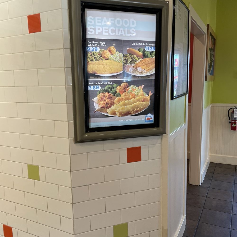 Captain D's - Picture of menu. - Seafood Near Me - Cleveland, Mississippi