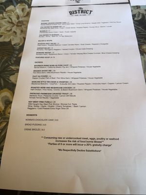 Menu photo 5 The District Eatery Tap & Barrel Sanford, FL