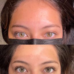 Lash lift and tint before and after