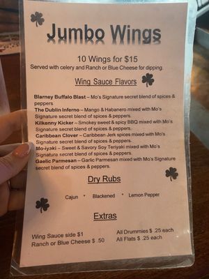 Menu photo 1 Mo's Irish Pub Cypress, TX