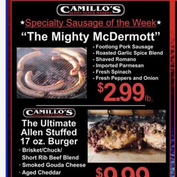Camillo’s Sloan Super Market - Highly recommend the McDermott sausage & GIANT Josh Allen burgers - Grocery Near Me - Buffalo, New York Camillo’s Sloan Super Market - Highly recommend the McDermott sausage & GIANT Josh Allen burgers - Grocery Near Me - Buffalo, New York