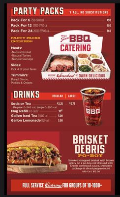 Menu photo 2 True Texas BBQ San Antonio, TX