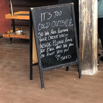 Seed kitchen & bagelry - How about it's cold outside so come inside and keep warm while we make your order. - Bagels Near Me - Glastonbury, Connecticut