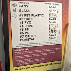 Sunset Recycling Center - Refund value