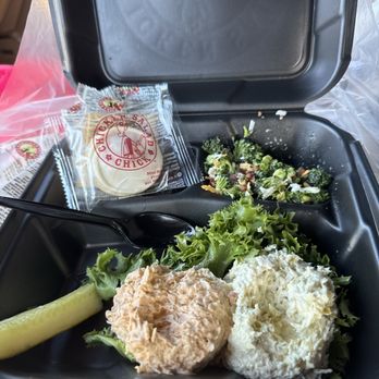 Chicken Salad Chick - Kickin Kay & Classic Carol scoops with broccoli salad! - Sandwiches Near Me - Norman, Oklahoma