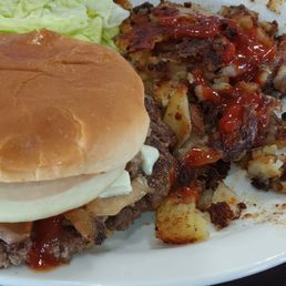 Price Point and new location was nice but food was horrible I got the mushroom Swiss burger and fried potato and onions.