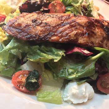Mike's American - Salmon salad with goat cheese. Two thumbs up. - American Near Me - Springfield, Virginia