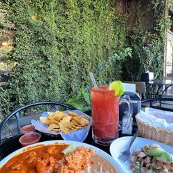 Chuy's Taqueria - Michelada, camarones ala diabla, ceviche tostada  everything was delicious
