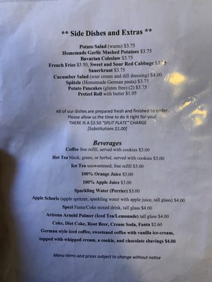 Menu photo 5 The German Cafe Sierra Vista, AZ Menu photo 5 The German Cafe Sierra Vista, AZ