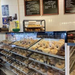 Bagel Street Cafe - Sundays bagel selection with Pumpkin bagels as a special