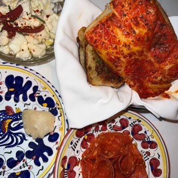 Carbone - bread + antipasto (pickled cauliflower, parmigiana, pepperoni) - New American Near Me - Miami Beach, Florida Carbone - bread + antipasto (pickled cauliflower, parmigiana, pepperoni) - New American Near Me - Miami Beach, Florida
