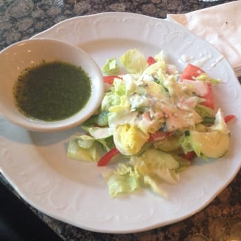 Cafe Bombay - Salad with yogurt dressing and mint chutney for the naan - Indian Near Me - Norcross, Georgia