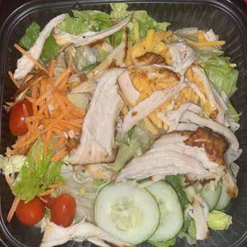 Jack in the Box - The rubbery, half-cooked grilled chicken that was very tough to pull apart and the salad. - Fast Food Near Me - Waianae, Hawaii