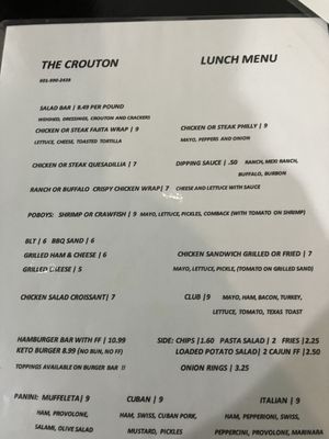 Menu photo 2 The Crouton Brookhaven, MS