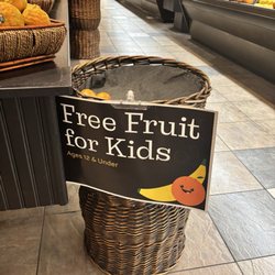 AJ's Fine Foods - Free fruit for kids