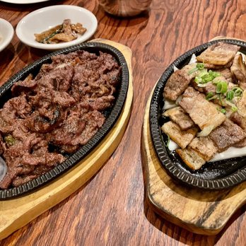 Asahi Restaurant - two plates of food on a wooden table - Korean Near Me - Virginia Beach, Virginia