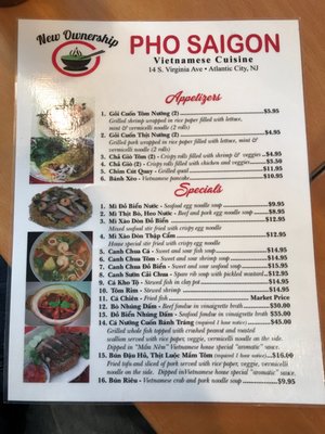 Menu photo 4 Pho Saigon Atlantic City, NJ Menu photo 4 Pho Saigon Atlantic City, NJ
