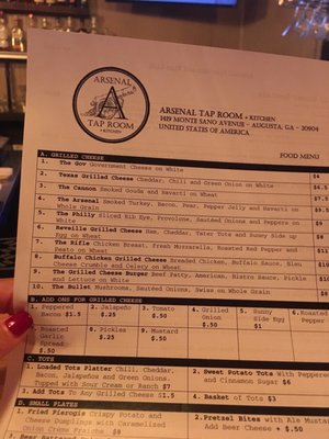 Menu photo 8 Arsenal Taproom + Kitchen Augusta, GA