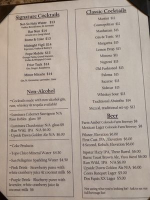 Menu photo 1 The Friar’s Fork Alamosa, CO Menu photo 1 The Friar’s Fork Alamosa, CO