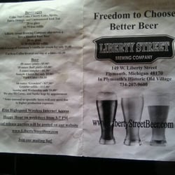 Front of menu