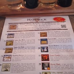 a sample flight of wines