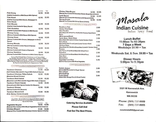 Menu photo 7 Masala Indian Cuisine Kennewick, WA Menu photo 7 Masala Indian Cuisine Kennewick, WA
