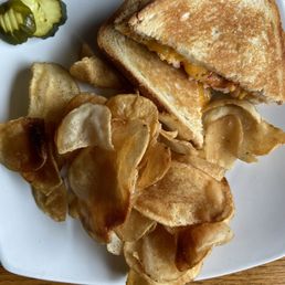 Lobster grilled cheese.... Seems a terrible thing to do to lobster but my husband said it was good