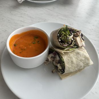 South Fork Cafe - Parthenon Wrap with Tomato Basil Soup - Breakfast & Brunch Near Me - Plano, Texas South Fork Cafe - Parthenon Wrap with Tomato Basil Soup - Breakfast & Brunch Near Me - Plano, Texas