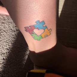 Autism Tattoo 24 hours after being tattooed. Autism Tattoo 24 hours after being tattooed.
