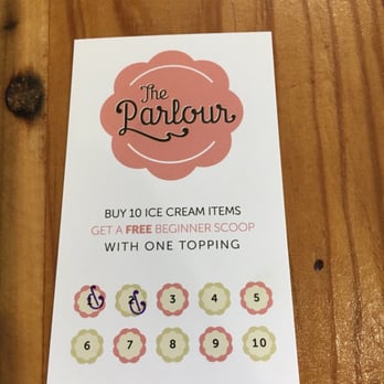 The Parlour - Punch card - Ice Cream & Frozen Yogurt Near Me - Durham, North Carolina The Parlour - Punch card - Ice Cream & Frozen Yogurt Near Me - Durham, North Carolina