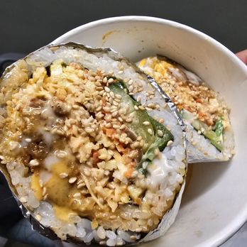 Noori Chicken - The kimbap burrito with spicy pork. Insanely good. - Korean Near Me - Chicago, Illinois Noori Chicken - The kimbap burrito with spicy pork. Insanely good. - Korean Near Me - Chicago, Illinois