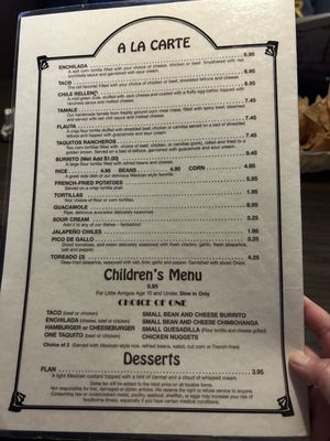 Menu photo 7 La Capilla Mexican Restaurant Torrance, CA